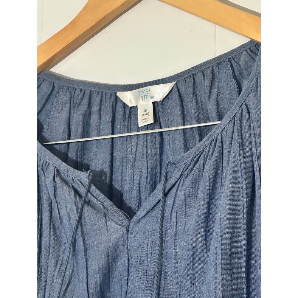 Time and Tru Denim Long Sleeve‎ Midi Dress Size Small - Picture 4 of 4